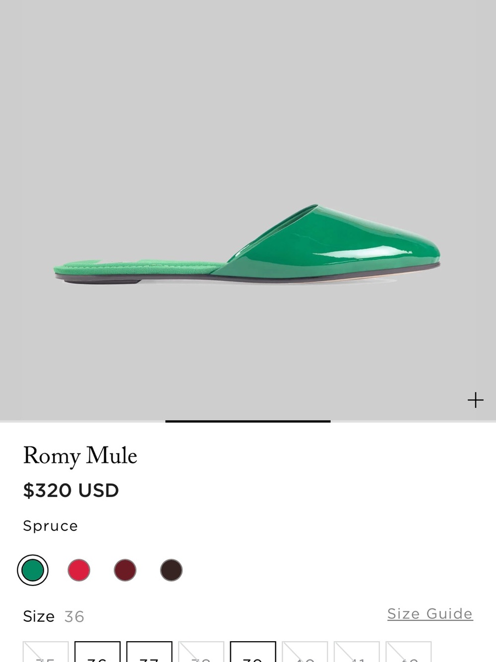 LESET Romy Mule in Spruce Green Patent Leather - Picture 3 of 6